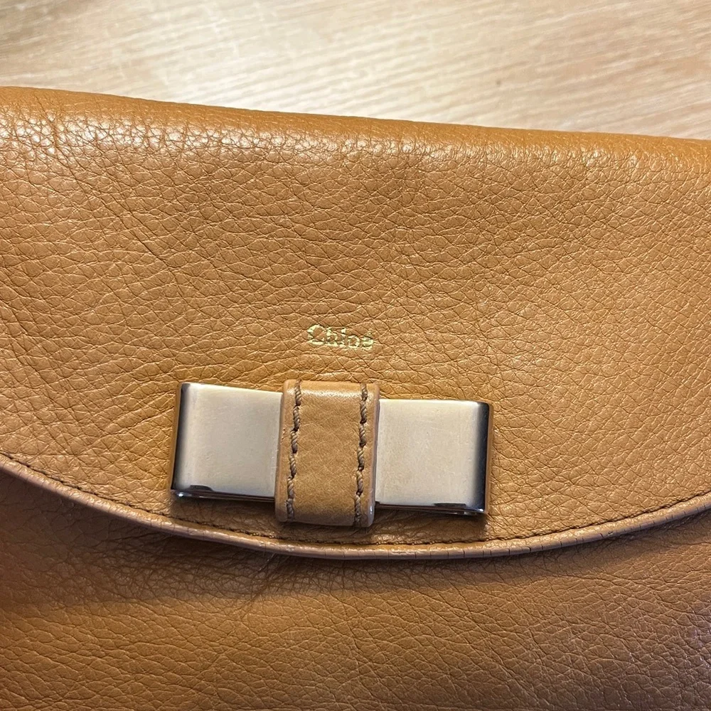 Chloé Tan Leather Shoulder/Crossbody Bag - Picture 7 of 12